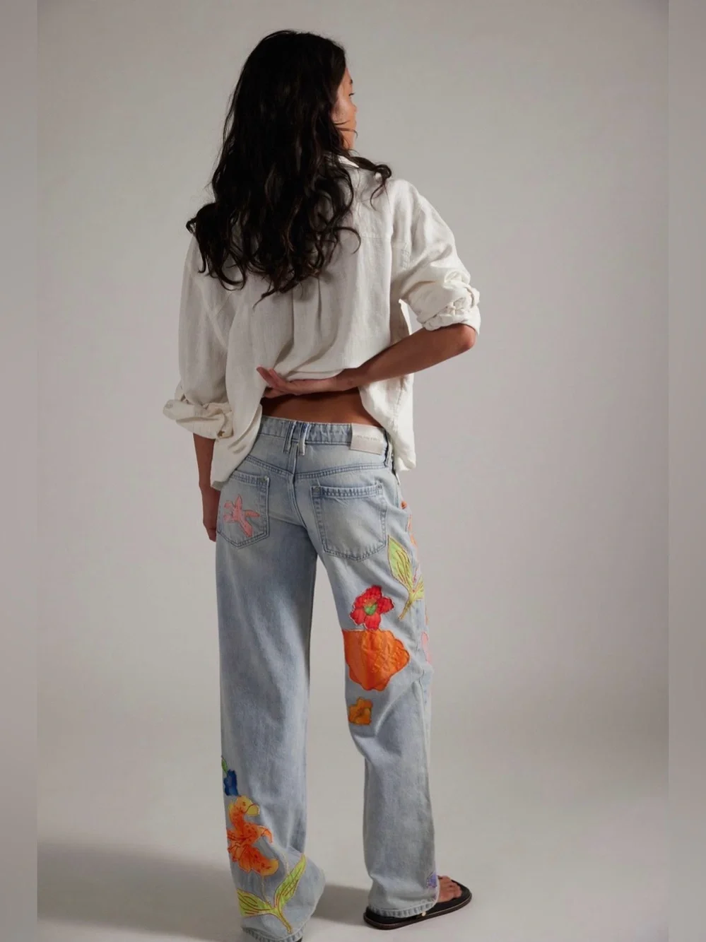 Free People We The Free Surfside Patchwork Jeans Size 31 NWT -